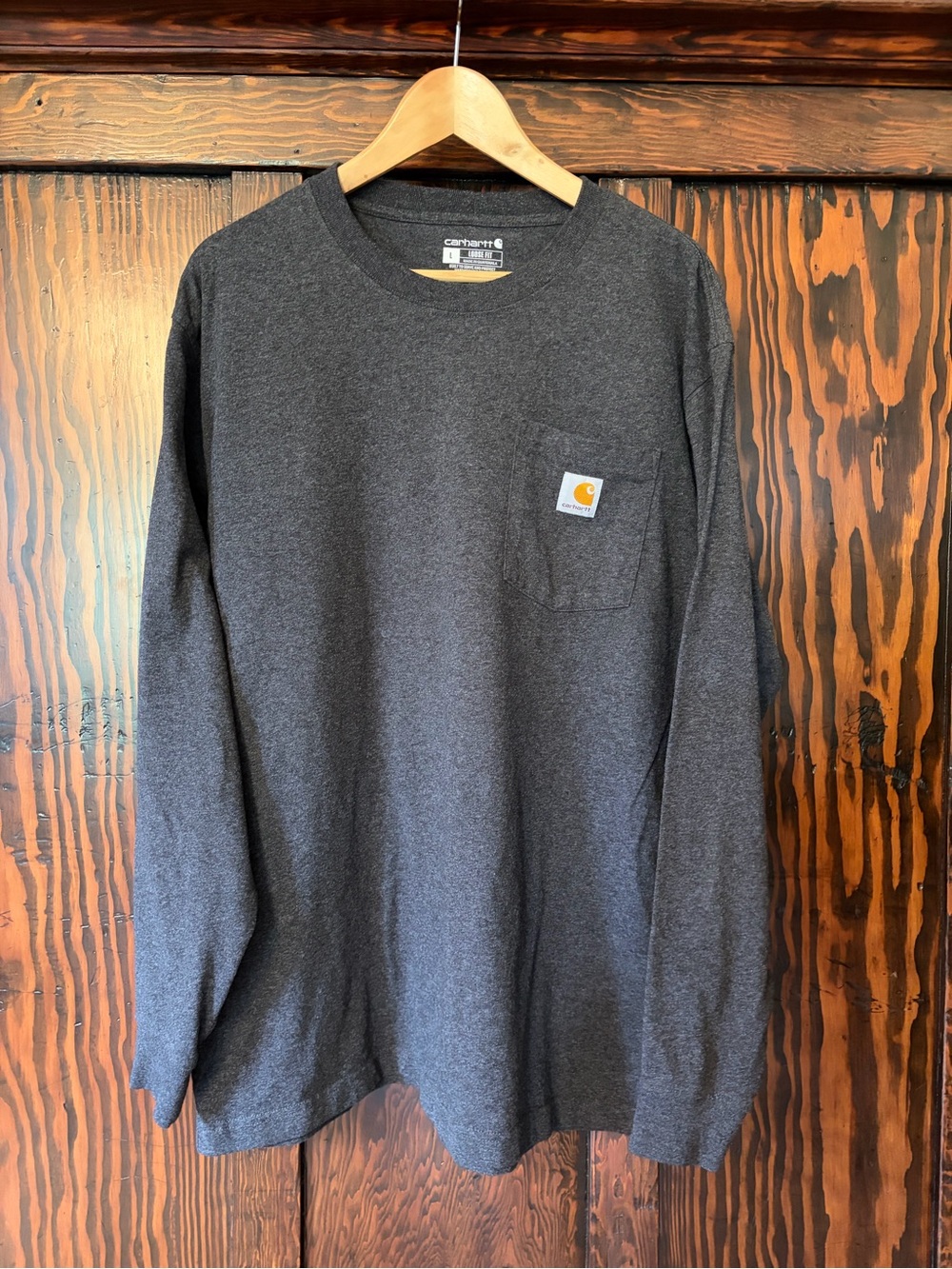 Carhartt Men's Long Sleeve Pocket Tee - Dark Gray